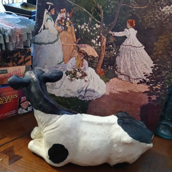 ๐ฎHomco Porcelain nativity Cow figurines Vintage Grazing Cow,Collectible Item.๐ - Picture 2 of 12